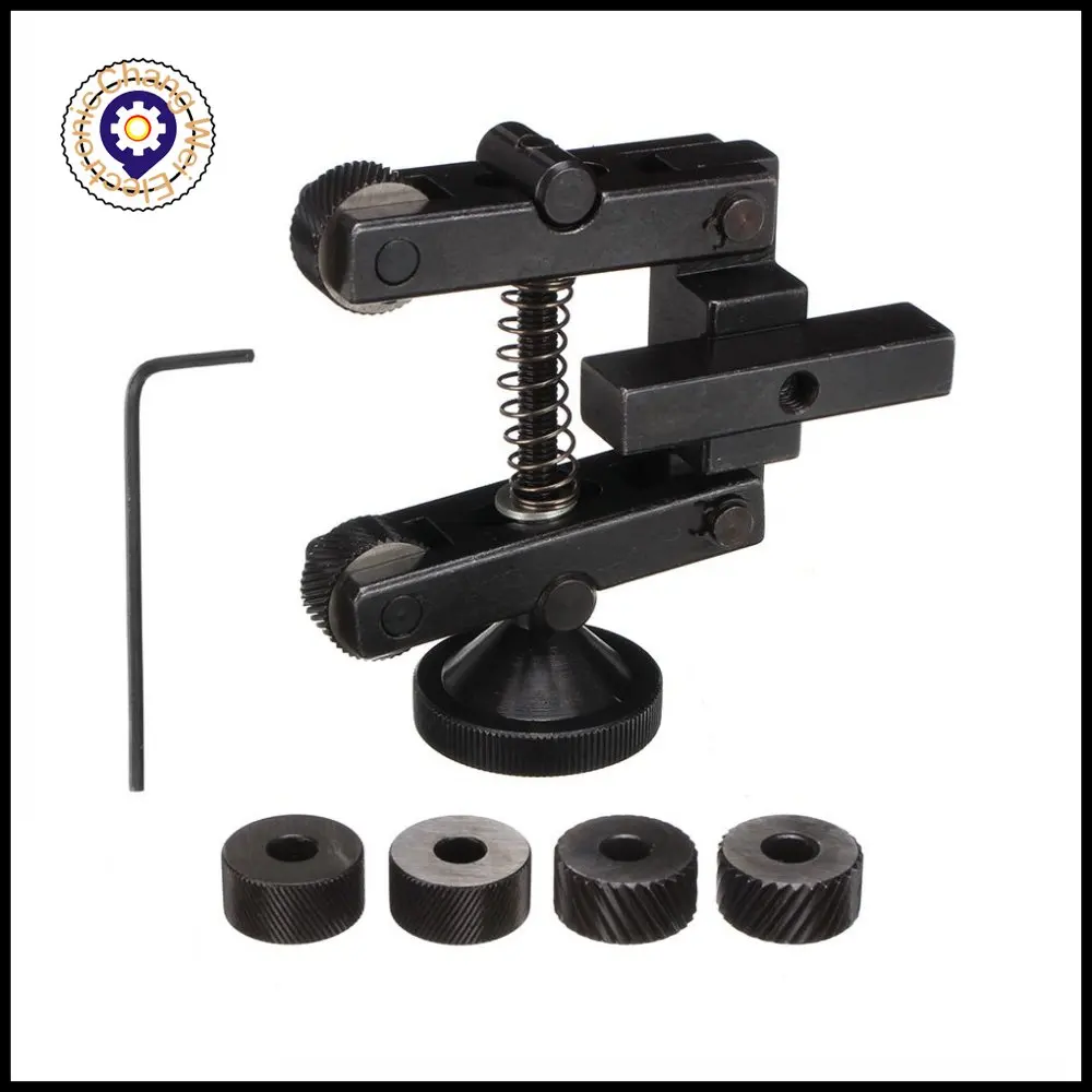 CNC Knurling Knurler Tool Holder Linear Knurl Tool Lathe Adjustable Shank with Wheels Lathe Tools