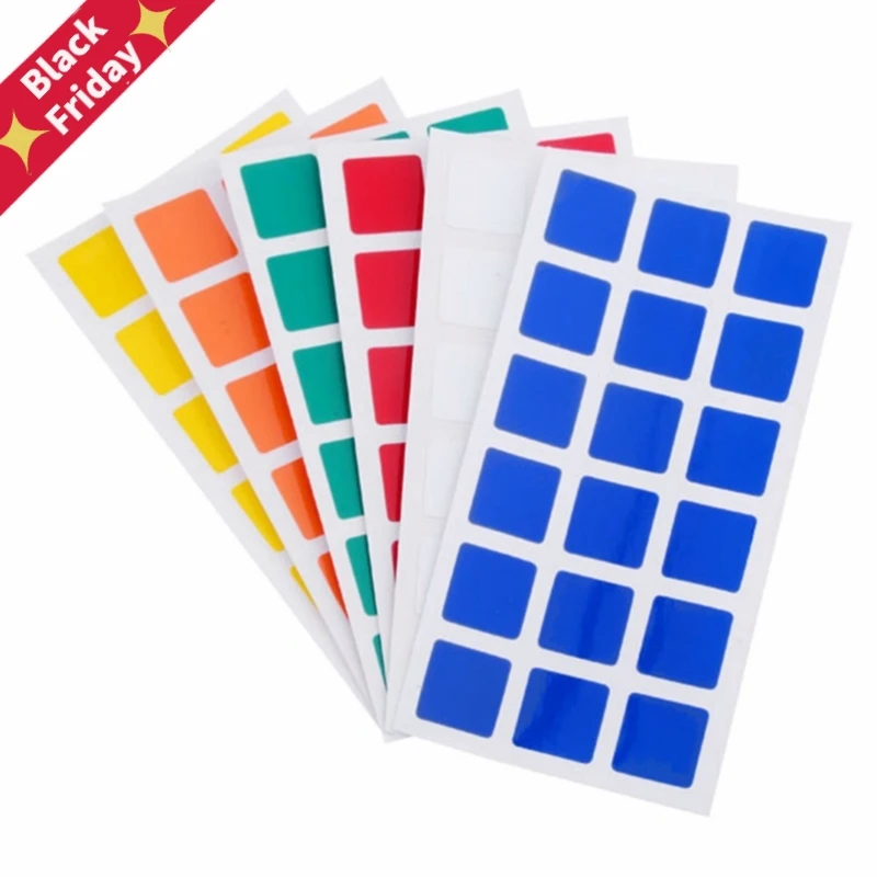 

6 шт. 3x3x 3 см магический куб из ПВХ наклейки для Dayan Magic куб пазл игрушки высокое качество