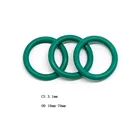 Резиновое уплотнительное кольцо FKM, шайба, зеленое уплотнительное кольцо OD 10 мм-70 мм CS 3,1 мм