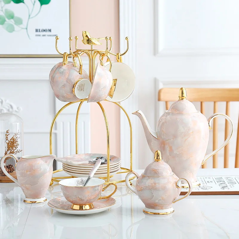 Мраморный фарфоровый кофейный набор мраморный чайный чашка керамическая кружка
