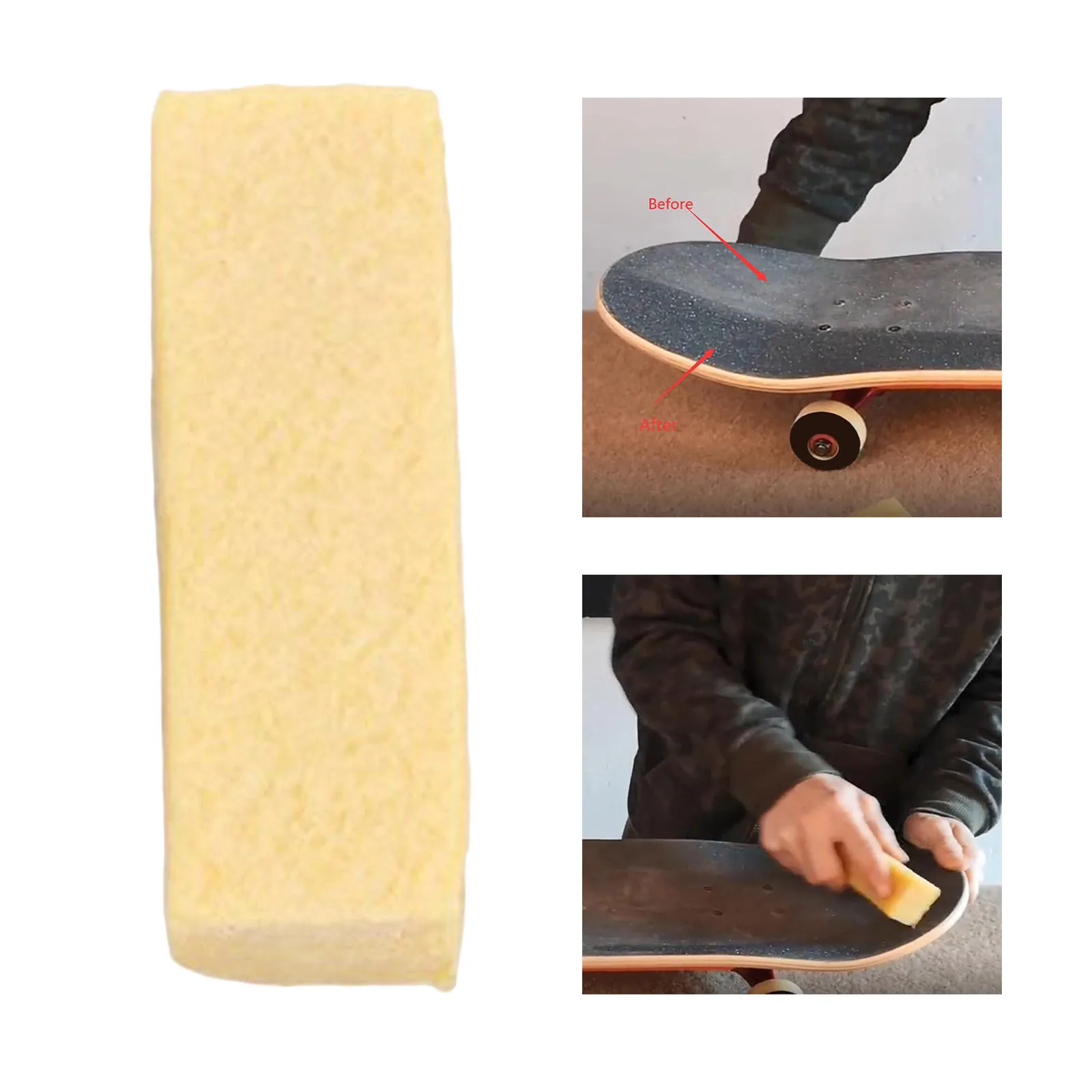 

Skateboard Eraser 8x4cm Dirt Remover Rough Tape Sanding Belt Wipe Cleaner