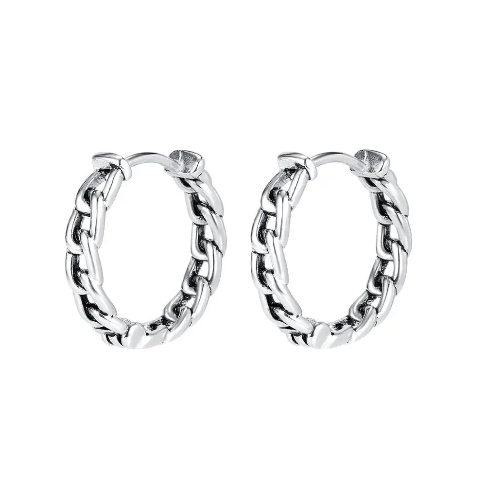 

New Arrival Fashion Chain Stud Earrings Titanium Steel Jewelry For Man Gift Not Fade Drop Shipping