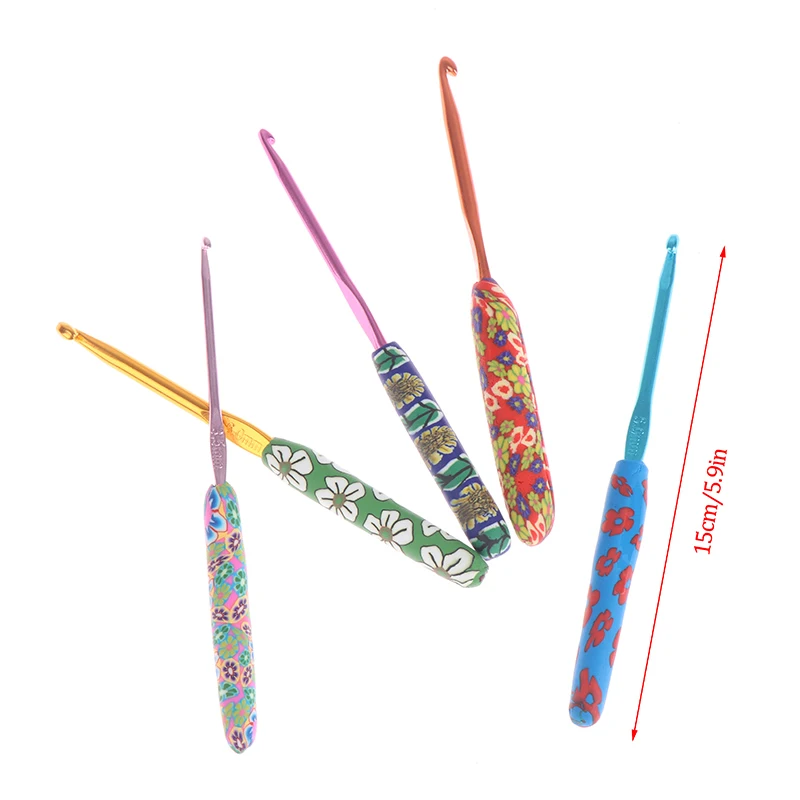 

9pcs Sewing Hand Crochet Hook Set Kit Ceramic Handle Needles Aluminum Crochet Hooks Set for Weaving Sewing Braid