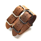 Ремешок кожаный ZULU для наручных часов, аксессуары для мужских и женских часов, черная серебристая пряжка, 18 мм 20 мм 22 мм 24 мм 26 мм