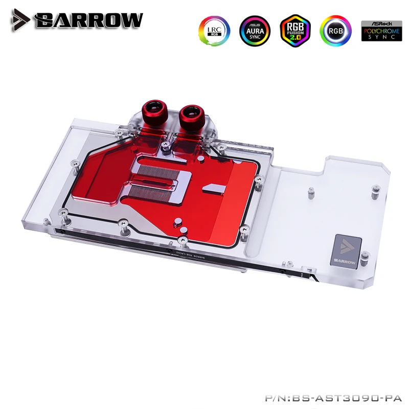 

Barrow VGA ASUS TUF 3090 Full coverage GPU water block 5V ARGB 3PIN Motherboard AURA SYNC BS-AST3090-PA