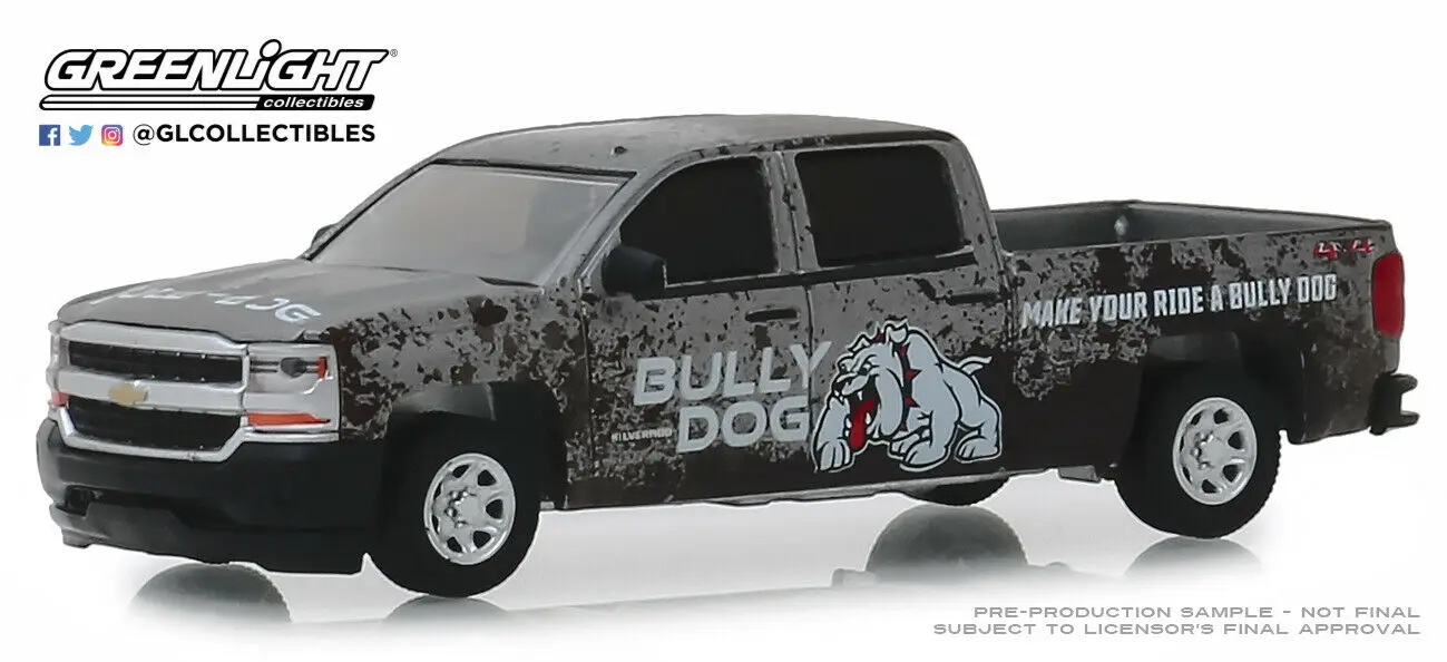 GreenLight 1:64 2018 Chevrolet Silverado Dog игрушечный автомобиль из сплава игрушки для детей литая