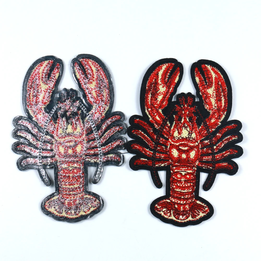 Нашивка с красным морем креативная вышивка термоклейкая нашивка для одежды