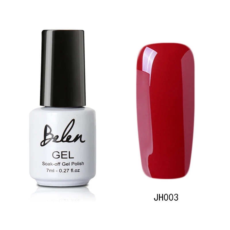 JH003 Belen 7 мл 36 красный цвет УФ светодиодный Гель-лак для ногтей Полуперманентная краска гель лак штамповка эмаль геллак лак - Цвет: JH003