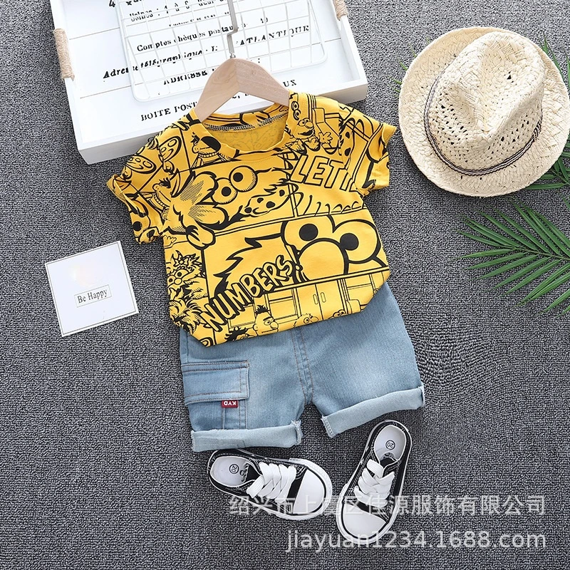 

2 шт., Детская футболка с коротким рукавом и шорты