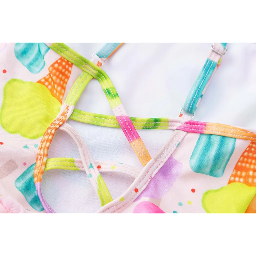 От 0 до 5 лет Одежда для новорожденных детская одежда девочек Купальник с принтом