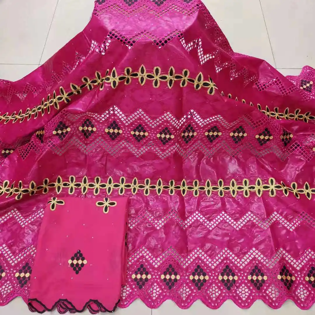 

African Bazin Fabric Senegal 2021 High Quality Lace Fabric For Women Evening Gowns Bazin Riche Fabric Dress Material SK703