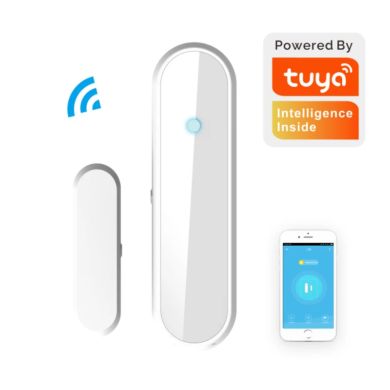 Фото Tuya WiFi датчик для двери домашний дверной звонок Обнаружение открывания/Закрытые