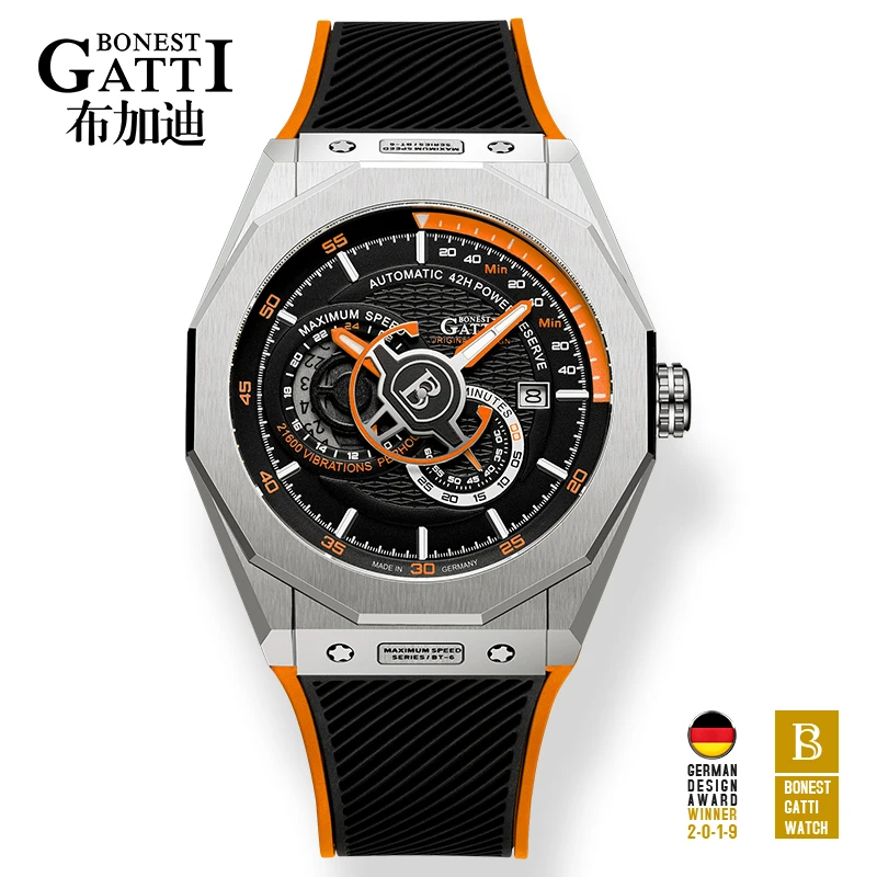 

GATTI Top Brand Luxury 2020 Mechanical Watch Men Sports Waterproof Automatic Watches Mens Date Clocks Leather Wristwatches