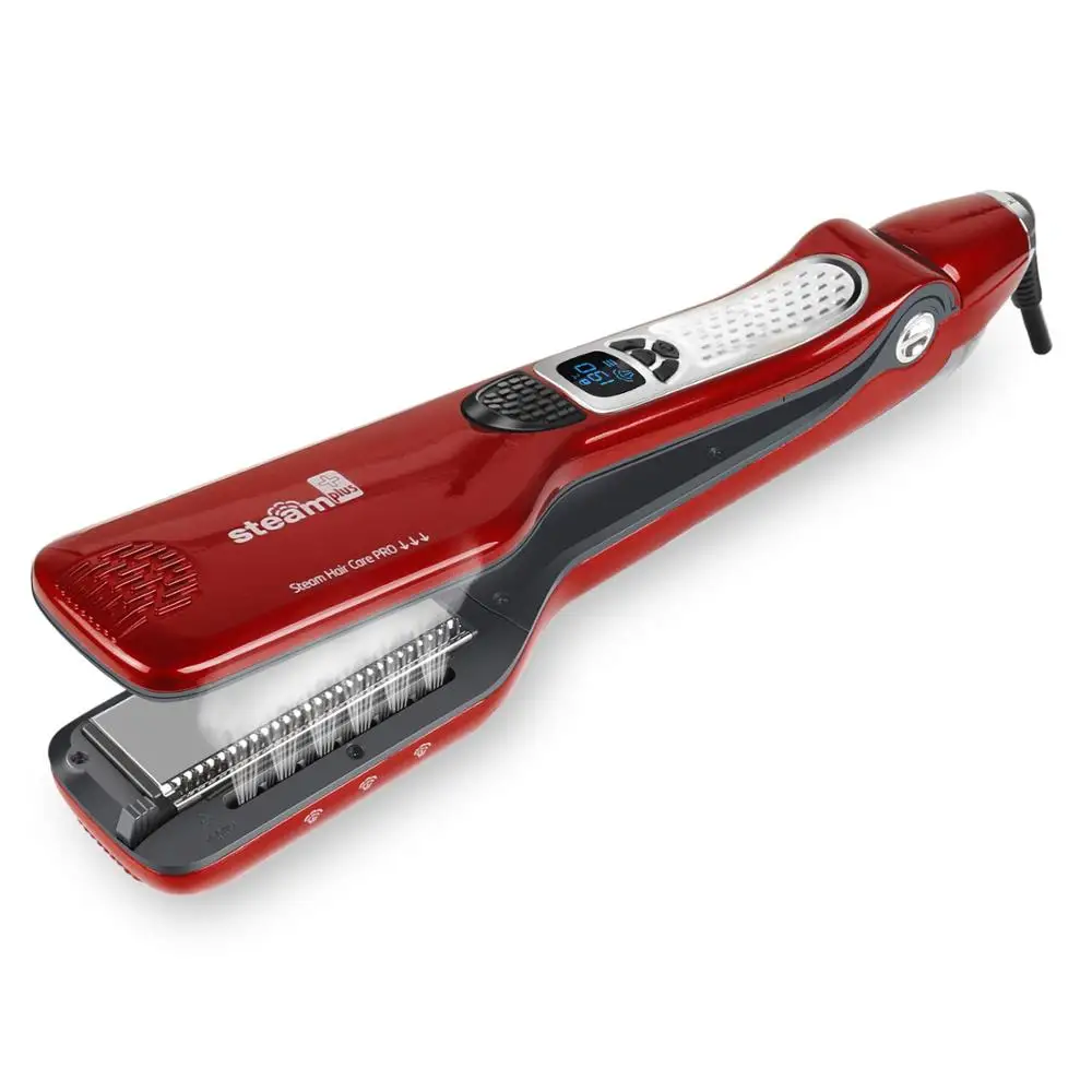 Профессиональный паровой выпрямитель для волос щетки с плоским утюгом