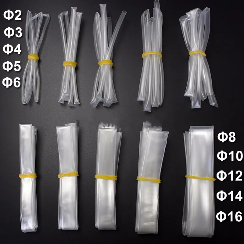 

Теплоусадочная трубка 2:1 прозрачная 10м набор