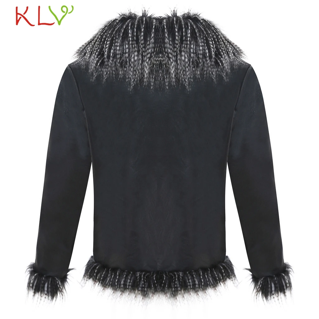 Куртка женская кожаная на молнии Черная байкерская теплая Повседневная ветровка