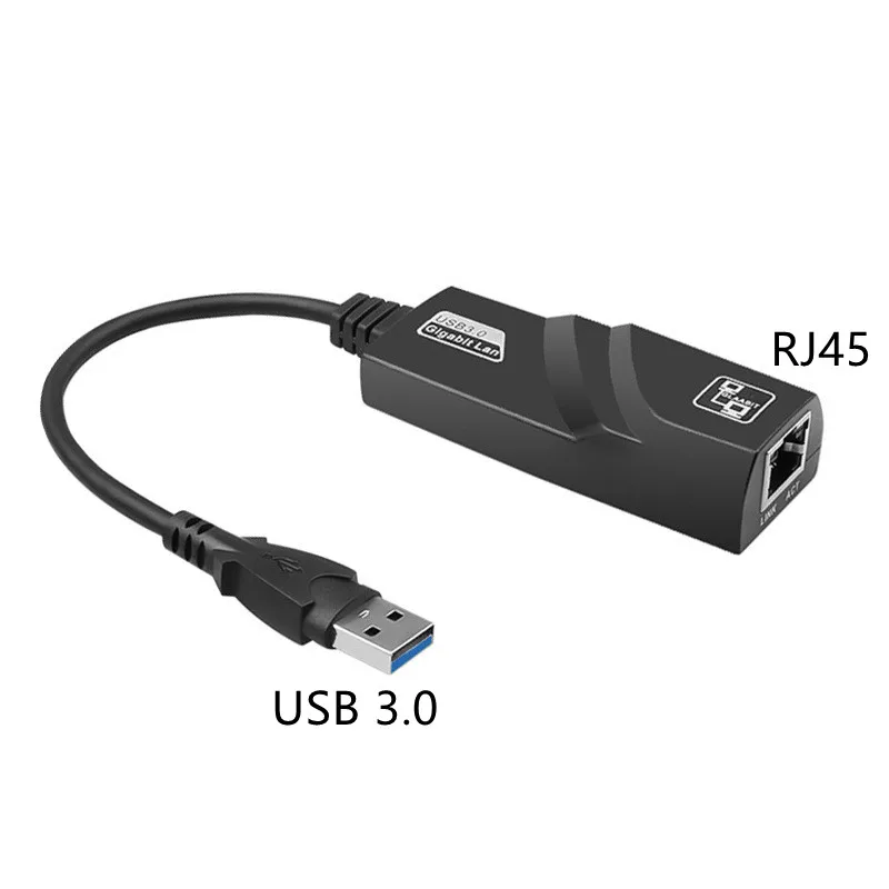 

USB3.0 To RJ45 USB 3.0 To Gigabit Ethernet RJ45 LAN (10 / 100 / 1000) Mbps Network Adapter Win8 / 10 Plug and Play
