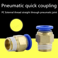 pc air pneumatic 10 12mm 6 8mm 4mm hose tube 14bsp 12 18 38 male thread air pipe connector quick coupling brass fitting