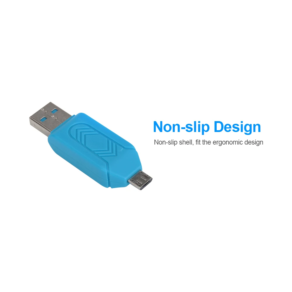 Многофункциональный кардридер USB A Micro 2-в-1 OTG Поддержка SD/TF карт для телефона ПК