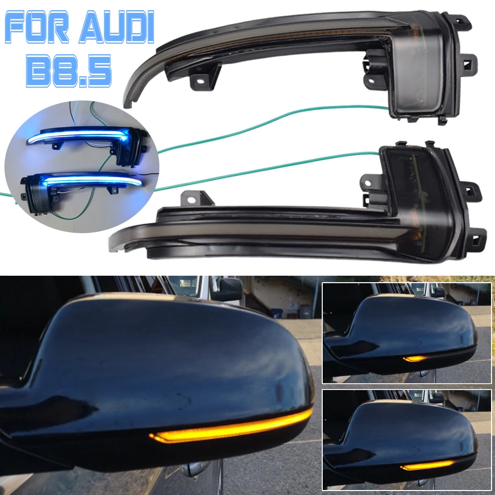 

2 pcs Dynamic Scroll LED Turn Signal Light Sequential Rearview Mirror Indicator Blinker Light for Audi A4 b8 A5 S5 B8.5 RS5 RS4