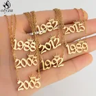 Ожерелье из нержавеющей стали с цифрами на год для женщин, уникальное ожерелье с уникальной короной со специальной датой 1980, 1999, 2003, 2019, чокер, подарки подружкам невесты