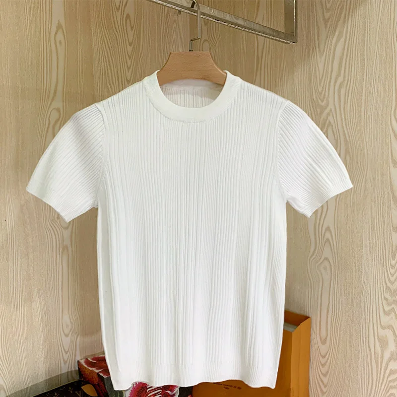 Мужская Трикотажная футболка с круглым вырезом коротким рукавом