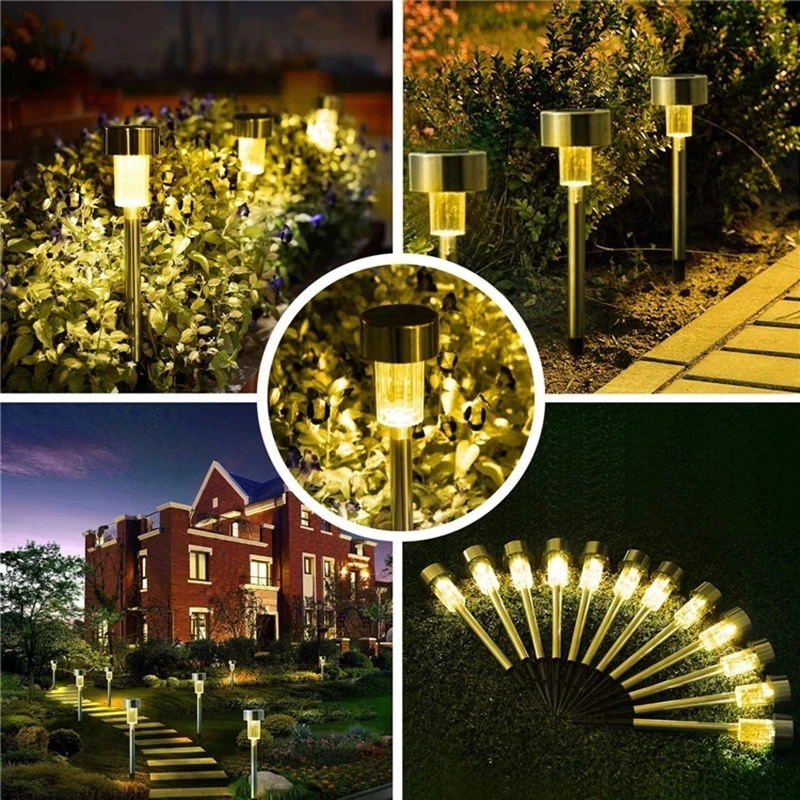 

4/10 Pcs LED Solar Garden Lights Outdoor Solar Lamp Lantern Waterproof Landscape Lighting For Pathway Patio Yard Lawn Decoration