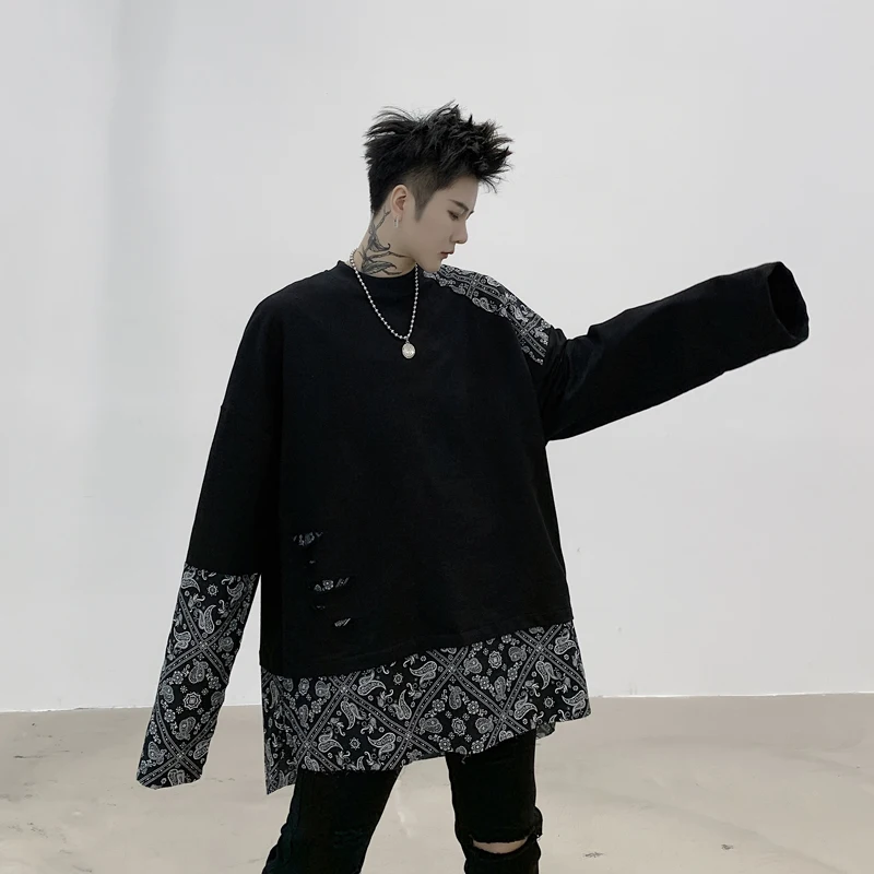

Korean Style Sweatshirt Fashion Autumn Hip Hop Casual Loose Crewneck Aesthetic Sweatshirt Poleron Hombre Men's Clothing DB60WY