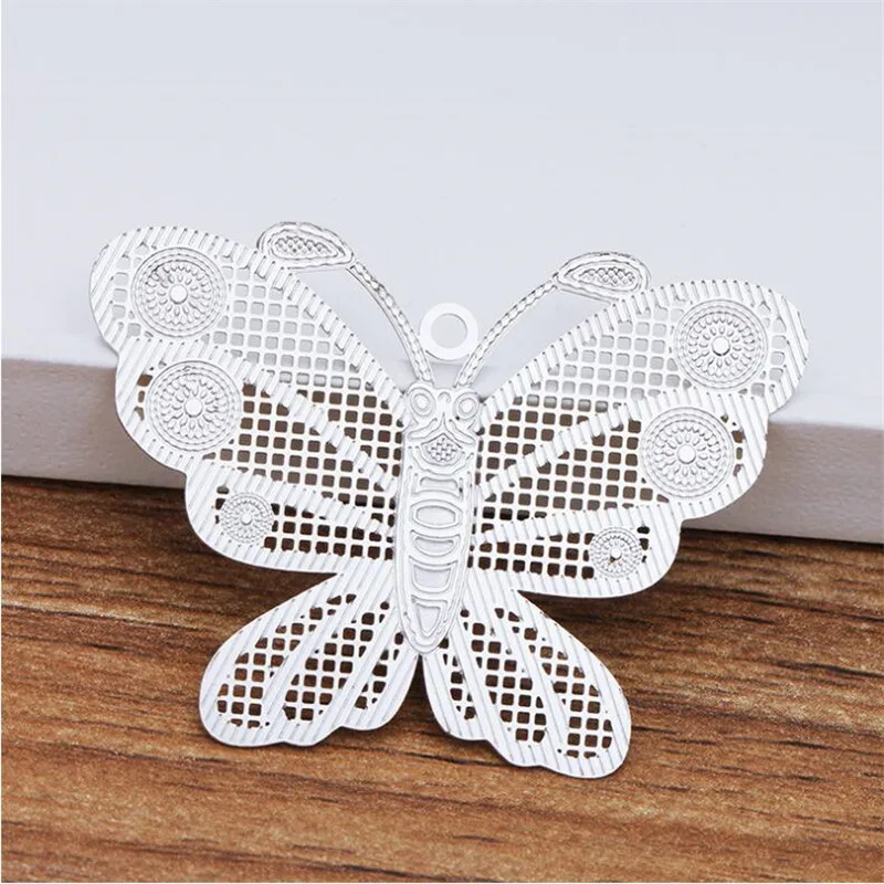 

SIXTY TOWFISH 6 Pieces DIY Jewelry Accessories Size 43*33mm Copper Materials Ancient Retro Style Flower Slice Charms
