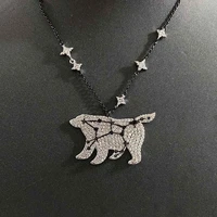 s925 sterling silver summer new elephant necklace female personality fashion design star shaped french clavicle chain party gift