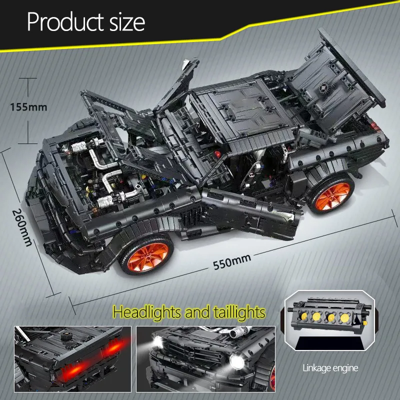 Технический строительный блок дистанционного управления 3168 шт. RC/non RC гоночный