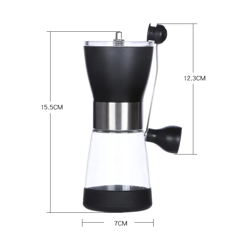 

Manual Coffee Grinder with Conical Ceramic Burr - Infinitely Adjustable Grind, Perfect for Home and Camping