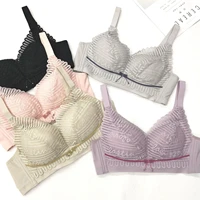 womens underwear sexy bra lace push up lingerie adjusted 34 cup brassiere wire free breathable skin friendly bralette