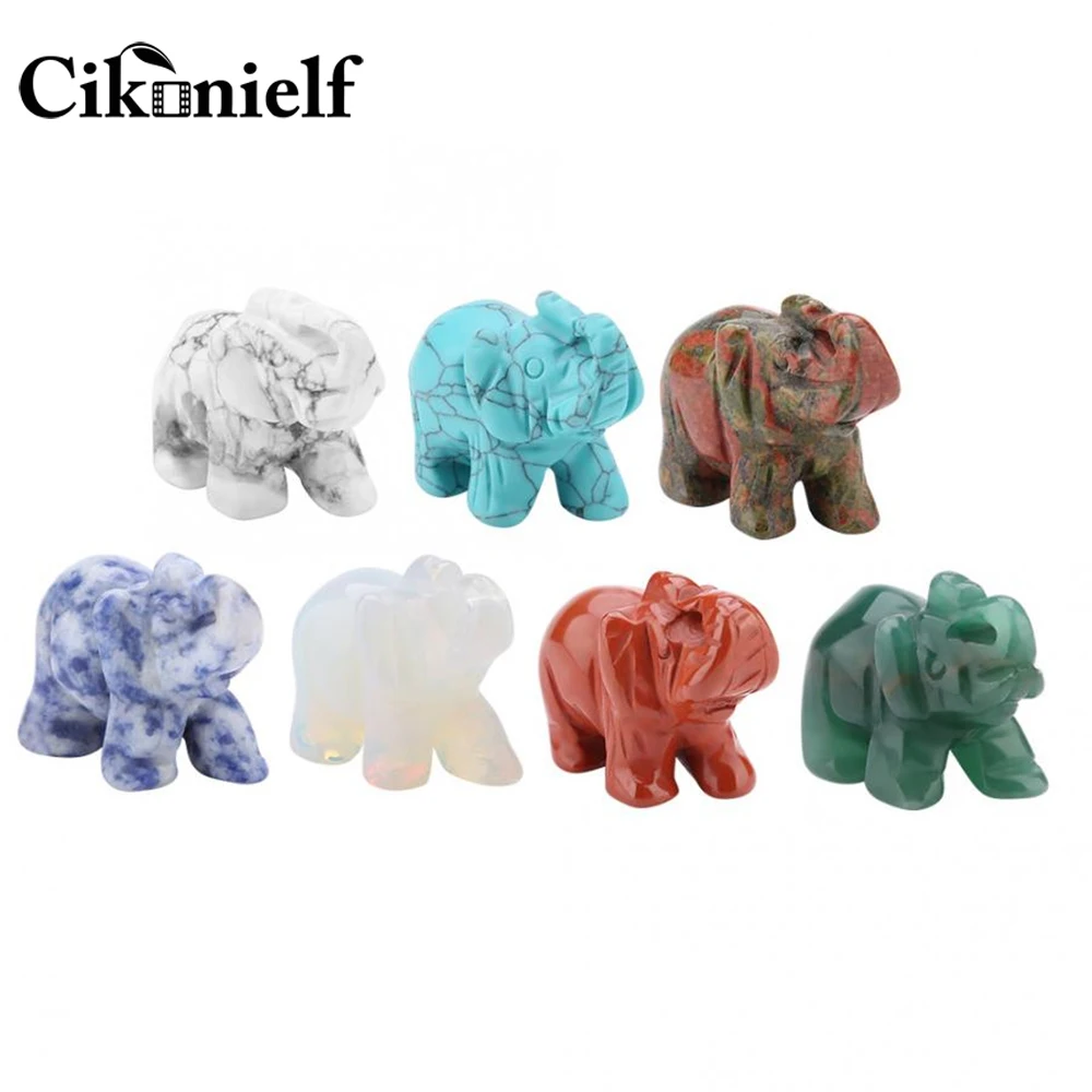1 5 дюймов повезло драгоценный камень слонов Статуи дома автомобиля Feng Shui фигурка