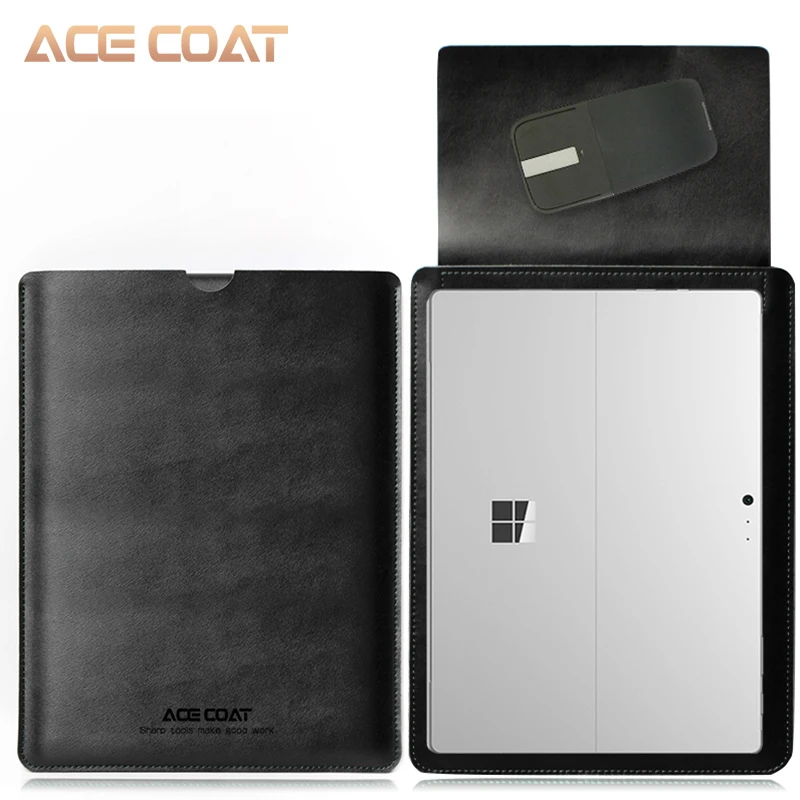 Защитная сумка ACECOAT из спилка для Apple Macbook Air Pro Retina13 12 15 16 чехол для ноутбука macbook pro 13 Чехол - Цвет: Black
