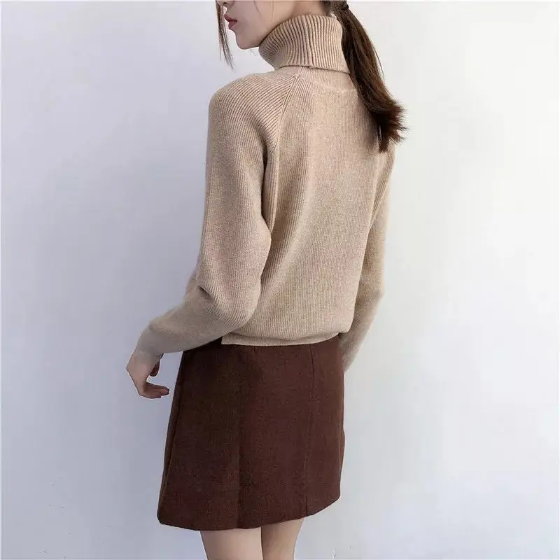Turtleneck Sweaters All Base Match Loose Solid Women Soft Sweater Pullovers Autumn Winter For | Женская одежда