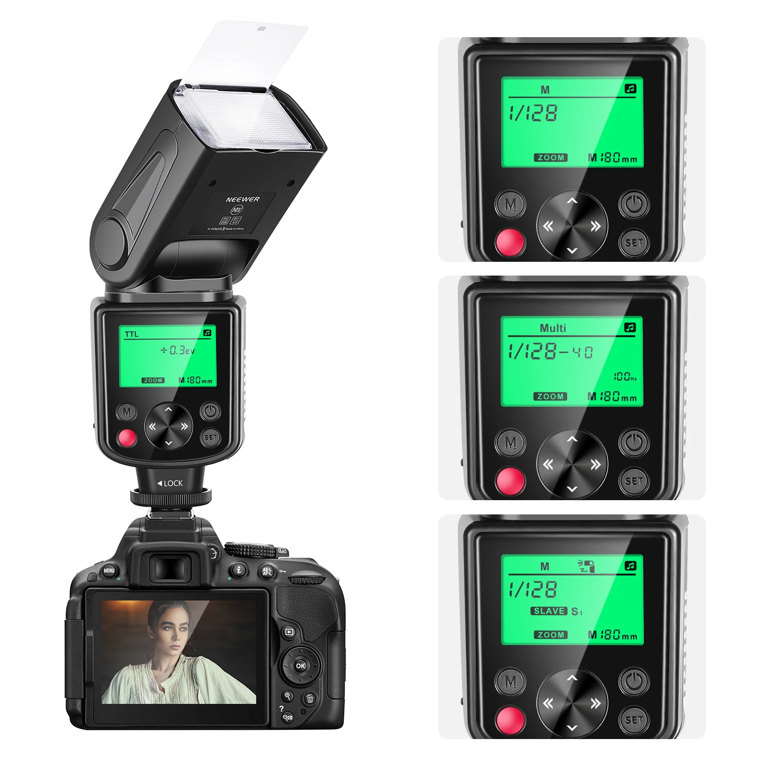 Neewer PRO i-TTL Flash * Deluxe Kit для NIKON DSLR D7100 D7000 D5300 D5200 D5100 D5000 D3200 D3100 D3300 D90 D800 D700 D300 |