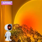 Атмосферный светодиодный ночсветильник с радужным закатом, проекционная лампа для дома, кофейни, фоновое украшение для стен, настольная лампа с питанием от USB