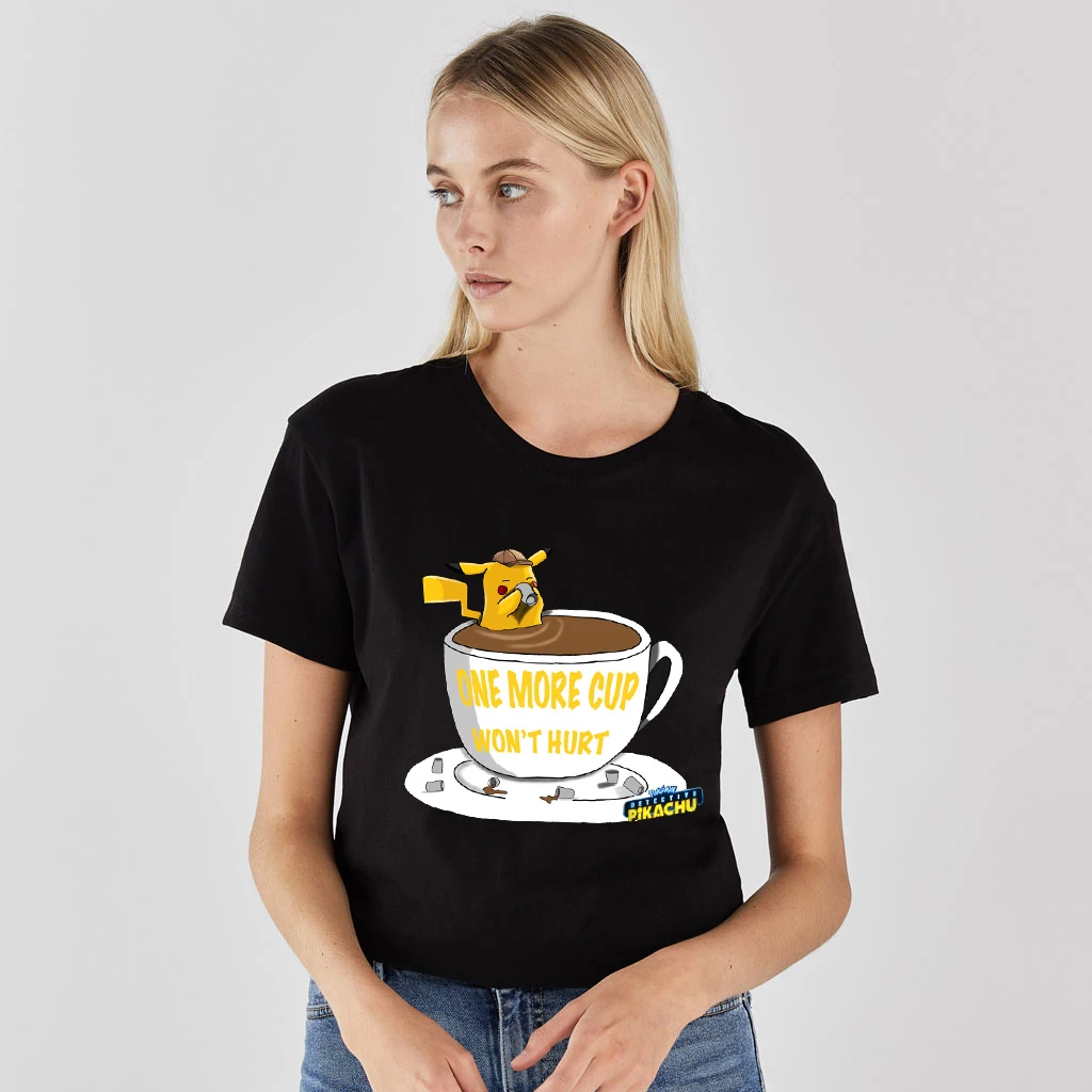 Camisetas Hombre 7 Kawaii Pika/женская футболка с рисунком NO COFFEE NO WORKEE, лето, свободная футболка с рисунком, топ с короткими рукавами, плотно прилегающий Мягкий Топ для девочек - Цвет: Camisetas Hombre 7