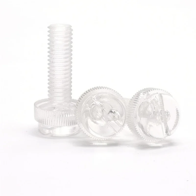 50 шт./лот PC поликарбонат M3/M4/M5/M6/M8 прозрачный акриловый накатанный ручной винт
