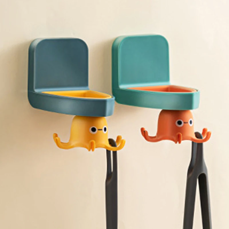 

Кухонный крючок-органайзер, универсальные крючки без перфорации, поворот на 360 градусов, маленький кухонный крючок-осьминог, многофункцион...