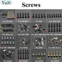 yuxi head screws replacement for sony for ps4 3 2 for xbox one360 for psp for 3ds xlll for nintend switch controller screw kit