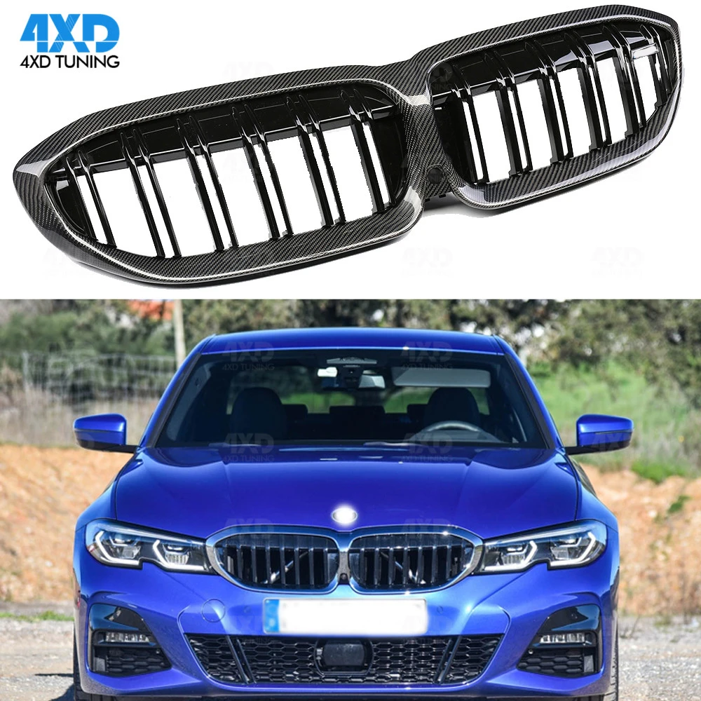 Высшее качество углеродное волокно глянец черный передняя гоночная решетка для