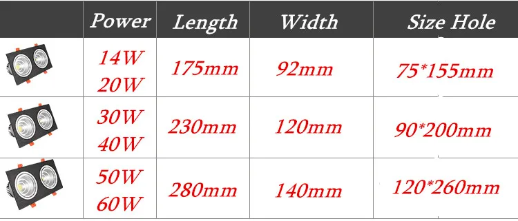 Квадратный встраиваемый светильник COB светодиодный потолочный 14 Вт 20 30 40 50 60
