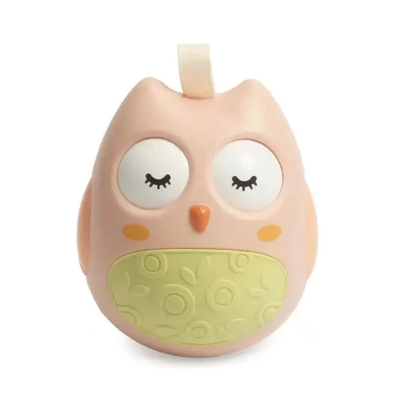 

Baby Rattles Nodding Moving Eyes Owl Doll Music Roly-poly Learning Educational Silicon Teether Toy Fun For Newborns Gifts