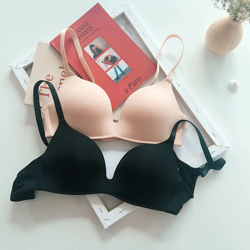 Цельный бюстгальтер без оправ нижнее белье для женщин можно носить в разные