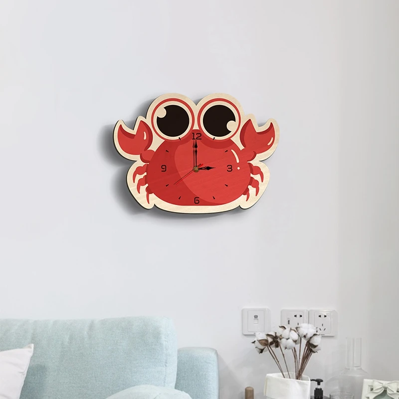 Висячие часы Краб модель настенные ручной работы украшение дома росписи