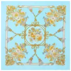 Высокое качество Шелковый шарф Женские Элитный бренд площадь полосатый шарф с цветочным принтом шаль Пашмина саржевого печати большие шелковые шарфы 130*130 см