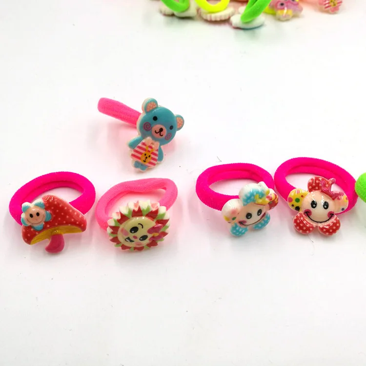 6 шт./лот резинки для волос Peppa резинка мультяшная силиконовая заколка шпилька