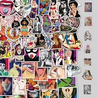 50pcs set of funny hip hop girl series hand account stickers stickers decorative notebook albums etc waterproof stickers